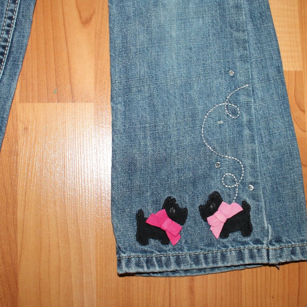 Gymboree 5T Blue Light Wash Boot Cut Jeans Puppy - Picture 8 of 12